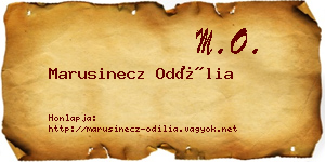 Marusinecz Odília névjegykártya